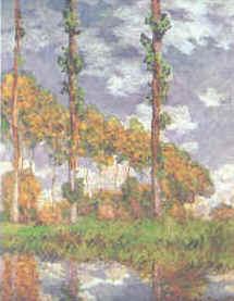 Claude Monet Poplars at Giverny oil painting image